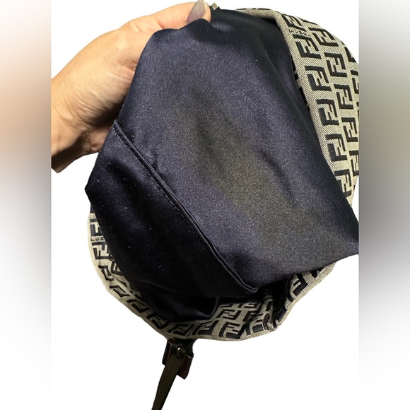 Fendi Zucchino mini tote in navy - Picture 5 of 7